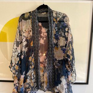 ANTHROPOLOGIE Floral Kimono Cardigan